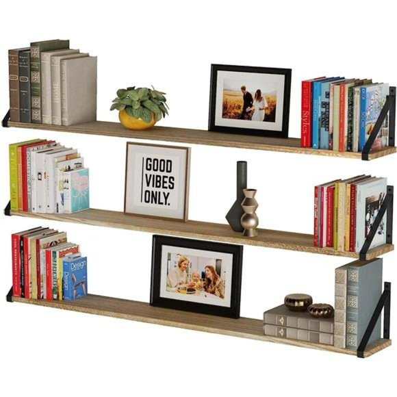 Wall Decor Bora Long Floating Shelves Wall Bookshelf 48x6 Set Of 3 Poshmark